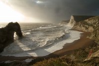 Durdle Door after a storm